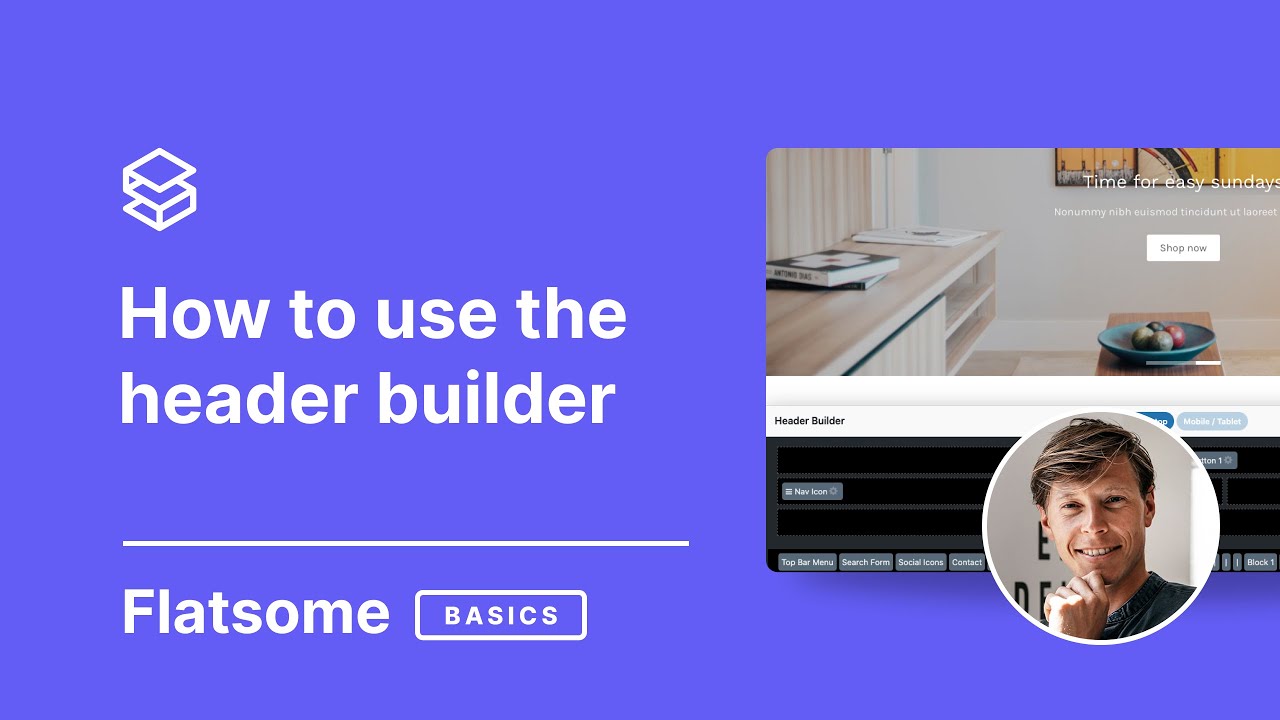 How to use the Flatsome Header Builder