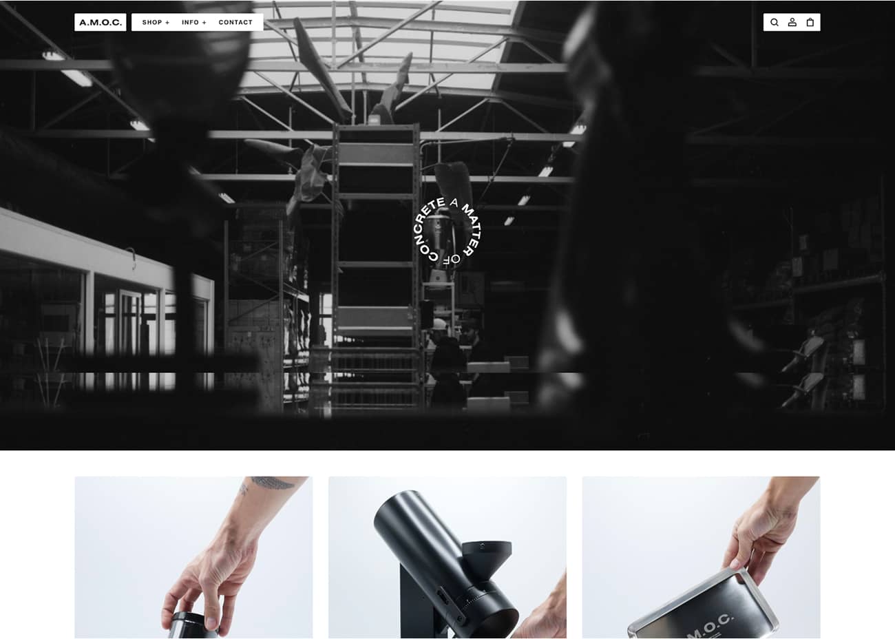 Flatsome webshop example – A Matter of Concrete